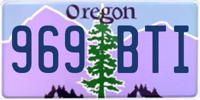 OR license plate 969BTI