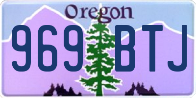 OR license plate 969BTJ