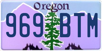 OR license plate 969BTM