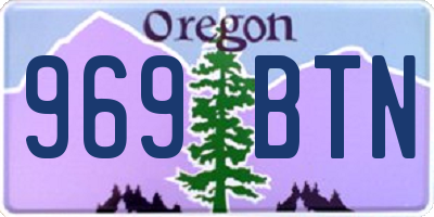 OR license plate 969BTN