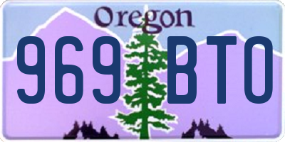OR license plate 969BTO