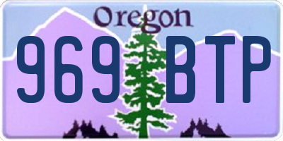 OR license plate 969BTP
