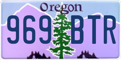 OR license plate 969BTR