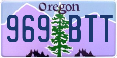 OR license plate 969BTT