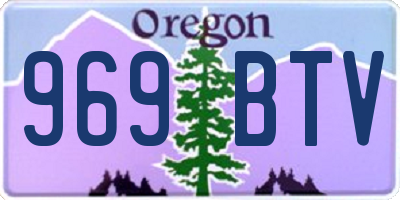 OR license plate 969BTV