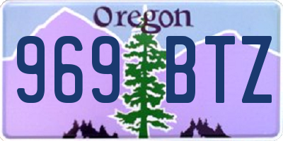 OR license plate 969BTZ