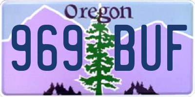 OR license plate 969BUF