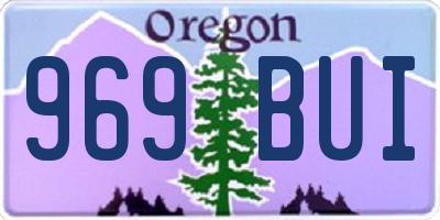 OR license plate 969BUI