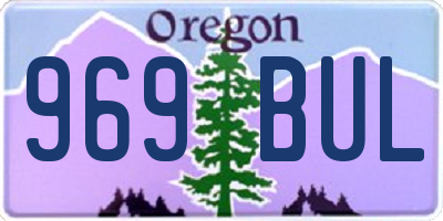 OR license plate 969BUL