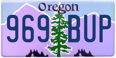 OR license plate 969BUP