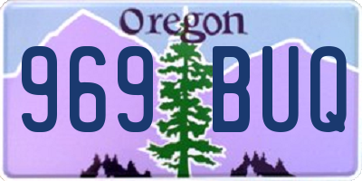 OR license plate 969BUQ