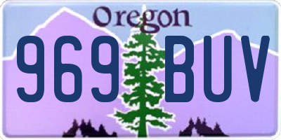 OR license plate 969BUV