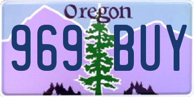 OR license plate 969BUY