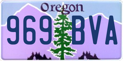 OR license plate 969BVA