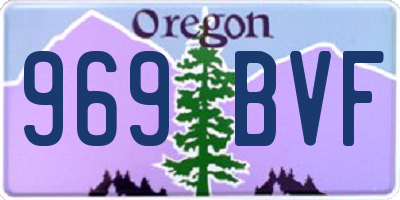 OR license plate 969BVF