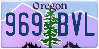 OR license plate 969BVL
