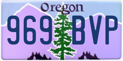 OR license plate 969BVP