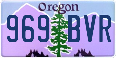 OR license plate 969BVR