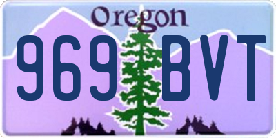 OR license plate 969BVT