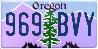 OR license plate 969BVY