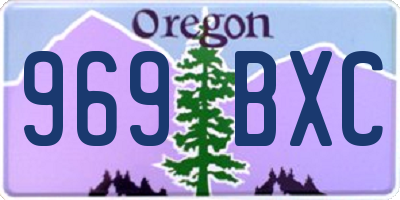 OR license plate 969BXC
