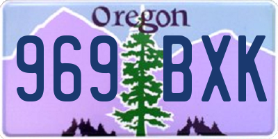 OR license plate 969BXK