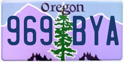 OR license plate 969BYA