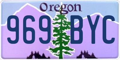 OR license plate 969BYC