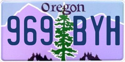 OR license plate 969BYH