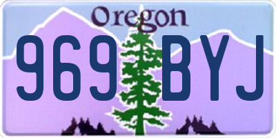 OR license plate 969BYJ