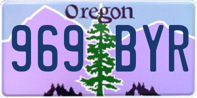 OR license plate 969BYR