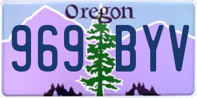 OR license plate 969BYV
