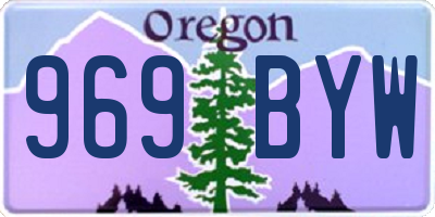OR license plate 969BYW