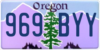OR license plate 969BYY