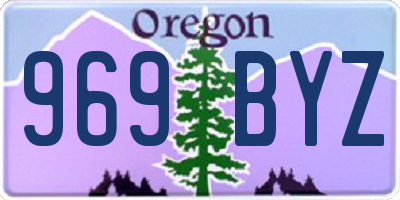 OR license plate 969BYZ