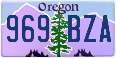OR license plate 969BZA