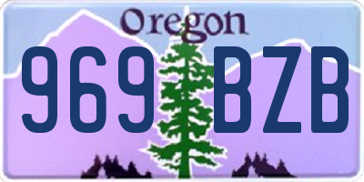 OR license plate 969BZB