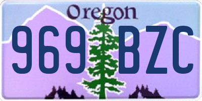 OR license plate 969BZC