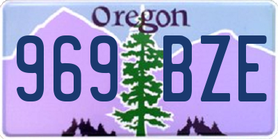 OR license plate 969BZE