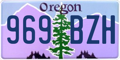 OR license plate 969BZH