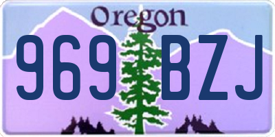 OR license plate 969BZJ