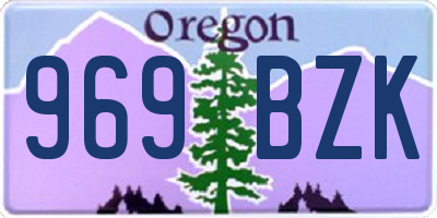 OR license plate 969BZK