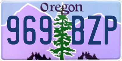 OR license plate 969BZP
