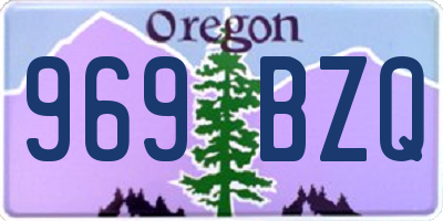 OR license plate 969BZQ