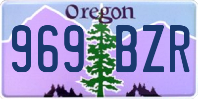 OR license plate 969BZR