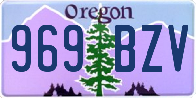 OR license plate 969BZV