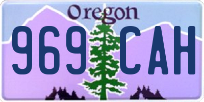 OR license plate 969CAH
