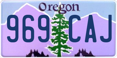 OR license plate 969CAJ