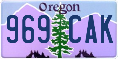 OR license plate 969CAK