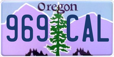 OR license plate 969CAL